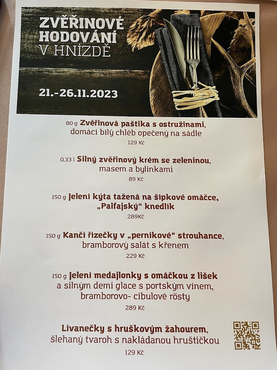 Menu Restaurace Hnizdo-1